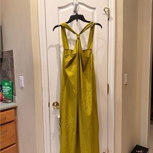 Moss Green Dress with Knotted Back
